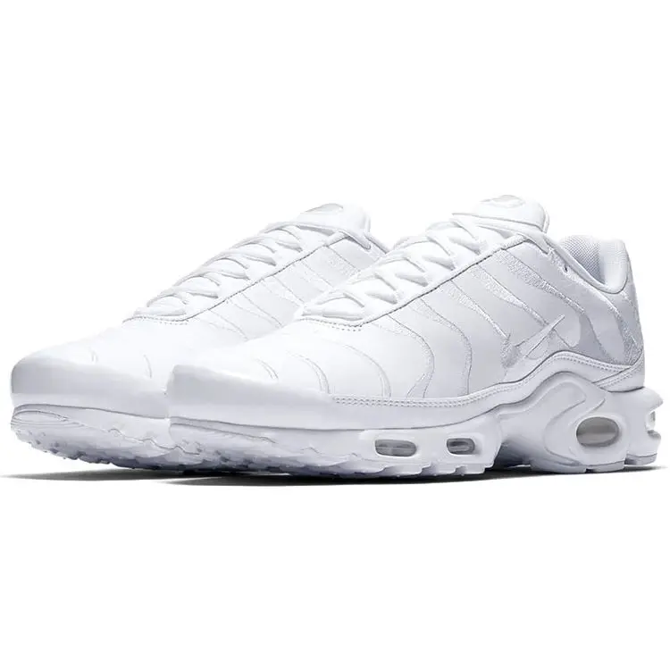 Air Max Plus TN Triple White Sneakers da Uomo Bianco-Bianco AJ2029-100 41 miniatura 4