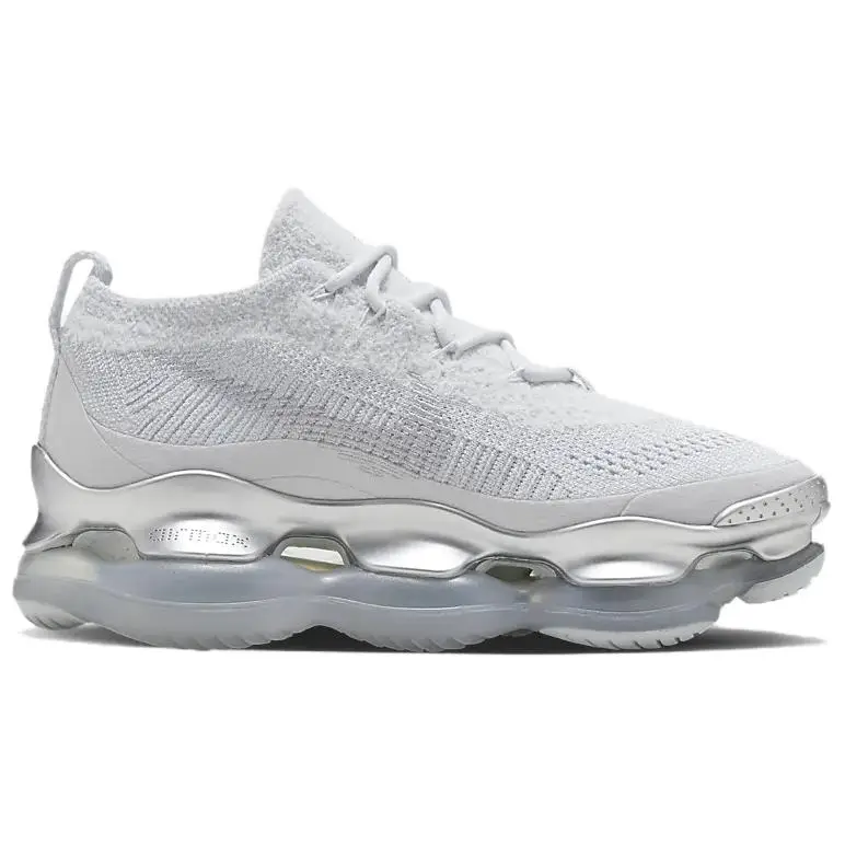 Air Max Scorpion Flyknit Platino Puro Sneakers da Donna Grigio Argento Metallizzato DJ4702-003 38 5 miniatura 2