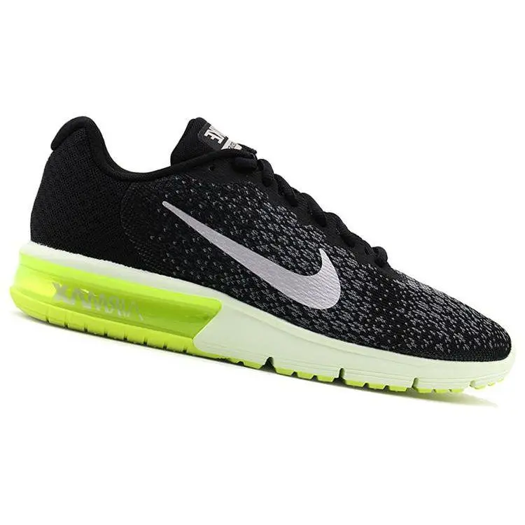 Air Max Sequent Comode in Mesh Basse con Ammortizzazione ad Aria Scarpe da Corsa Casual Unisex Sneaker Nero Verde 852461-011 40 5 miniatura 3