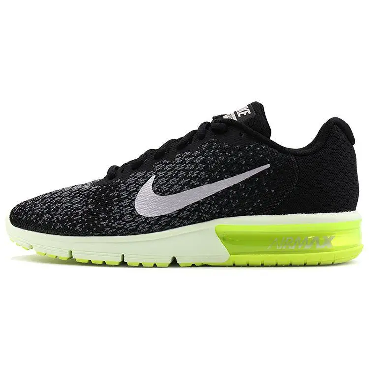 Air Max Sequent Comode in Mesh Basse con Ammortizzazione ad Aria Scarpe da Corsa Casual Unisex Sneaker Nero Verde 852461-011 40 5