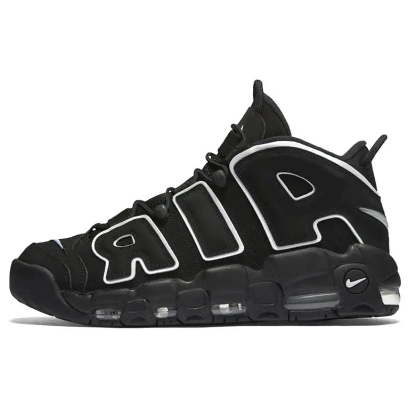 Air More Uptempo Black White Basket Vintage 414962-002 46