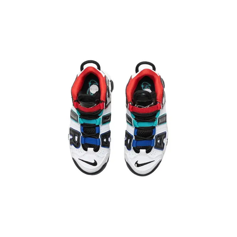 Air More Uptempo CL PS All-Star Sneakers per Bambini Bianco Rosso Università Blu Gioco FV0836-100 29 5 miniatura 3