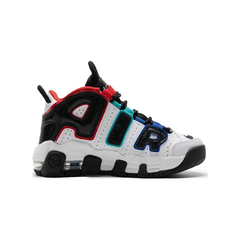 Air More Uptempo CL PS All-Star Sneakers per Bambini Bianco Rosso Università Blu Gioco FV0836-100 29 5 miniatura 4