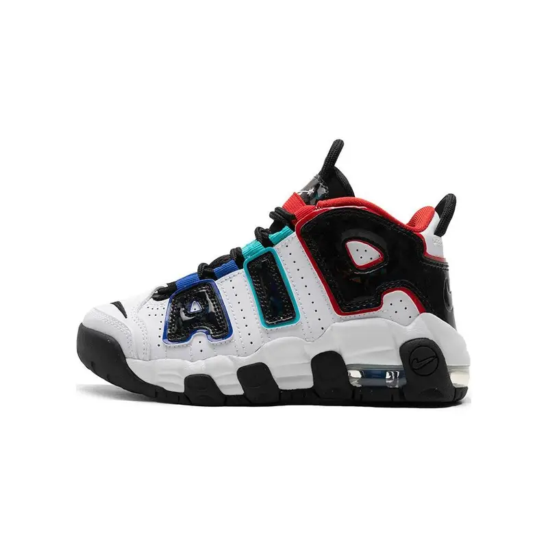 Air More Uptempo CL PS All-Star Sneakers per Bambini Bianco Rosso Università Blu Gioco FV0836-100 33 5