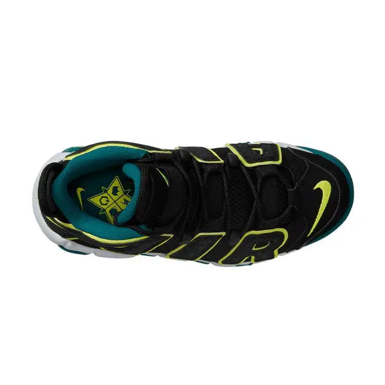 Air More Uptempo GS Nero Geode Teal Sneakers Bambino Clear-Jade Volt DZ2809-001 39 miniatura 5