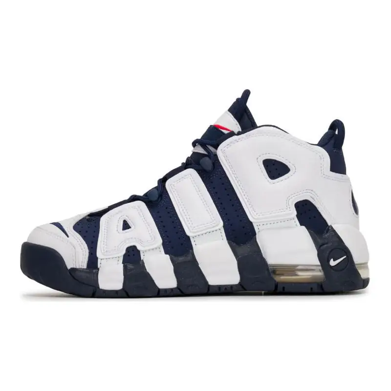 Air More Uptempo GS Olympic 2024 Scarpe da Ginnastica per Bambini Blu Bianco Blu Notte FV5371-100 36 5