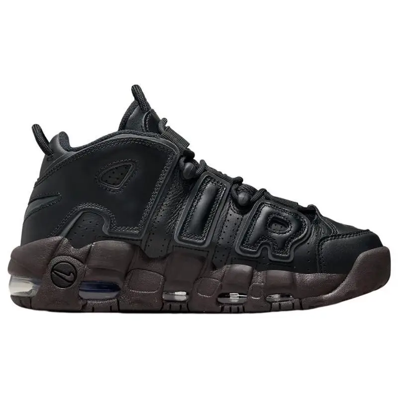 Air More Uptempo Nero Marrone Velluto Vintage Basket DV1137-001 35 5 miniatura 2