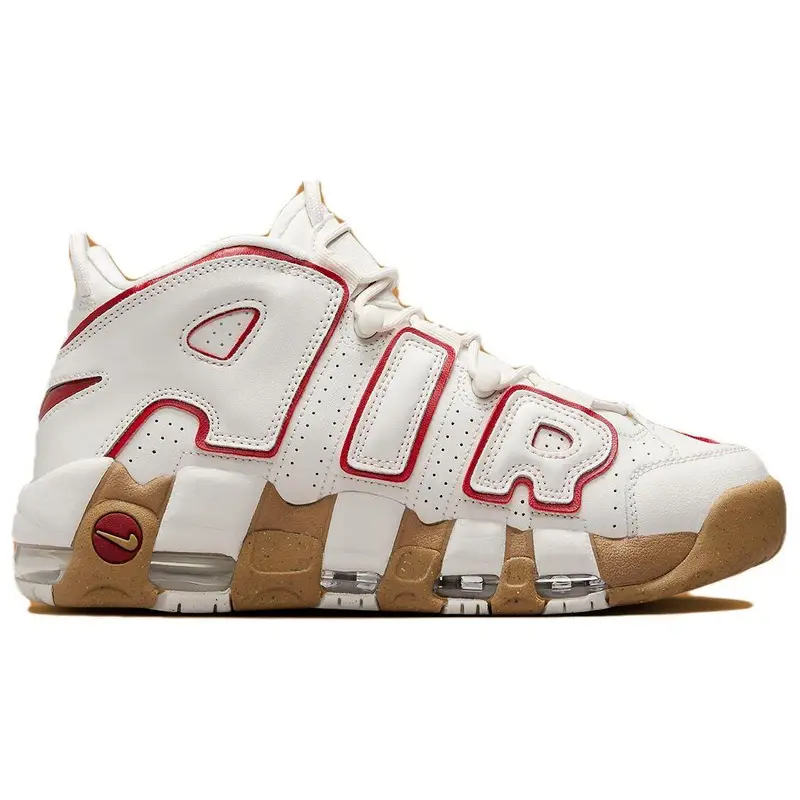 Air More Uptempo Phantom Gym Red Gum Sneakers da Donna Crema Gomma Marrone Chiaro Trasparente DV1137-002 37 5 miniatura 4