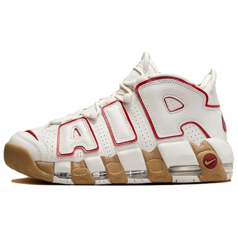 Air More Uptempo Phantom Gym Red Gum Sneakers da Donna Crema Gomma Marrone Chiaro Trasparente DV1137-002 41