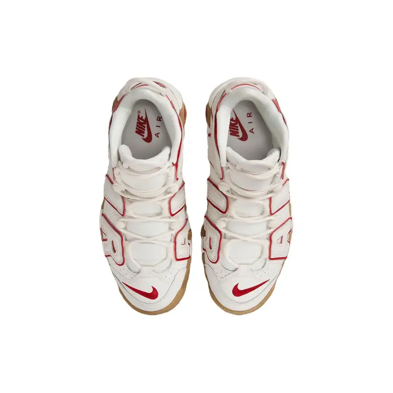 Air More Uptempo Phantom Gym Red Gum Sneakers da Donna Crema Gomma Marrone Chiaro Trasparente DV1137-002 42 5 miniatura 3