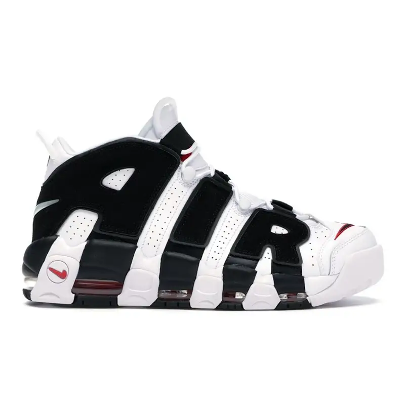 Air More Uptempo Scottie Pippen Scarpe da ginnastica unisex Bianco Nero Varsity-Rosso 414962-105 47 5