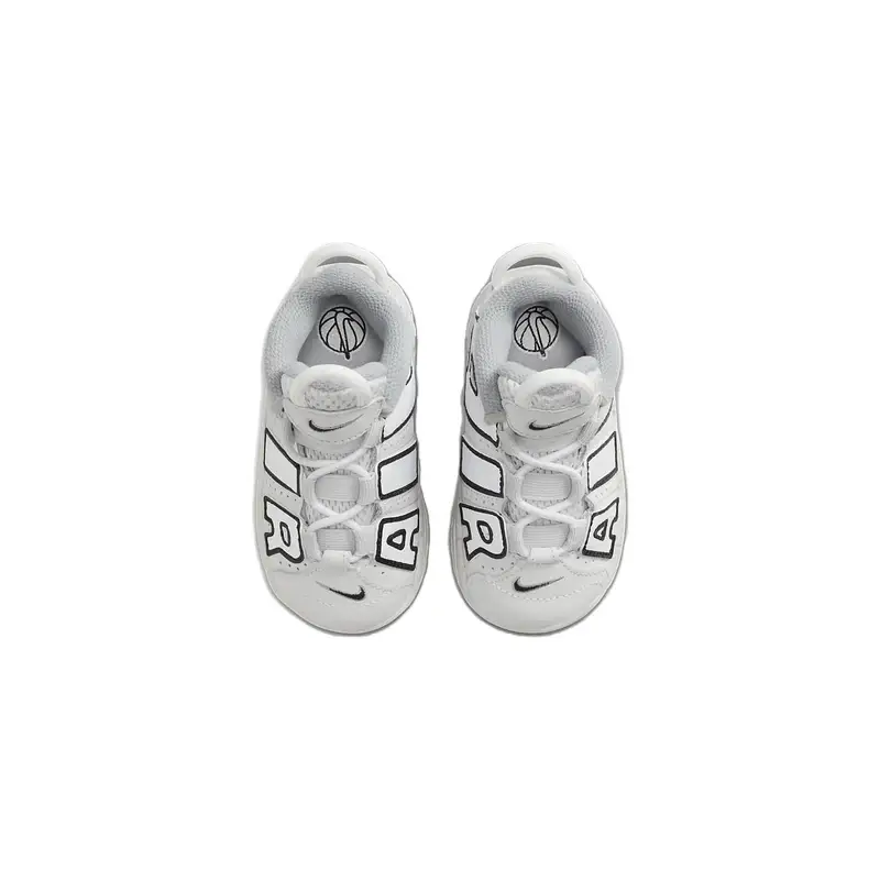 Air More Uptempo TD Photon Dust Nero Sneakers da Bambino Bianco Argento Metallizzato FD0024-001 27 miniatura 5