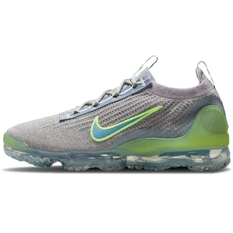 Air VaporMax 2021 Flyknit Grigio Chiaro Lime Liquido Uomo Sneakers Grigio Particellare Alluminio Grigio Appena DH4084-003 43