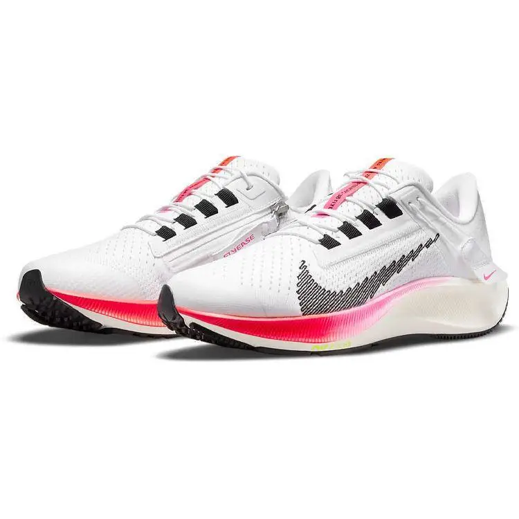 Air Zoom Pegasus 38 FlyEase Rawdacious Sneakers da Donna Bianco Grigio Calcio Rosa Esplosivo DJ5413-100 36 miniatura 2