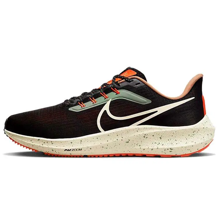 Air Zoom Pegasus 39 Nero Bianco Arancione Scarpe da Ginnastica da Uomo Latte di Cocco Arancione Sicurezza Alabastro DX6039-071 44 5