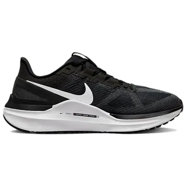 Air Zoom Structure 25 Nero Bianco Sneakers da Donna Grigio Fumo Scuro DJ7884-001 40 5 miniatura 3