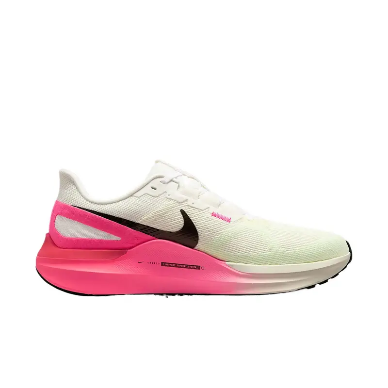 Air Zoom Structure 25 Vela Rosa Iper Uomo Sneakers Crema Cremisi Brillante Sequoia IB7451-100 47 5 miniatura 4