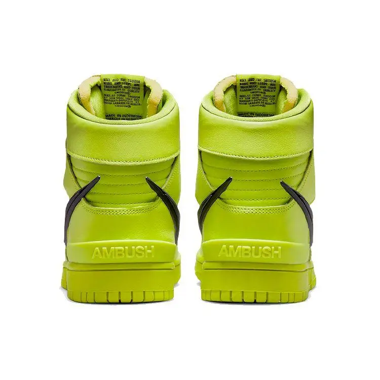 AMBUSH x Nike Dunk High Flash Lime Sneakers Unisex Giallo Nero CU7544-300 42 miniatura 5