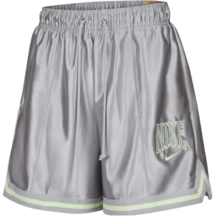 As W Nsw Street 6 Satin Gx Fashion Pantaloncini Sportivi Morbidi Comodi da Donna Argento HJ0164-077 L