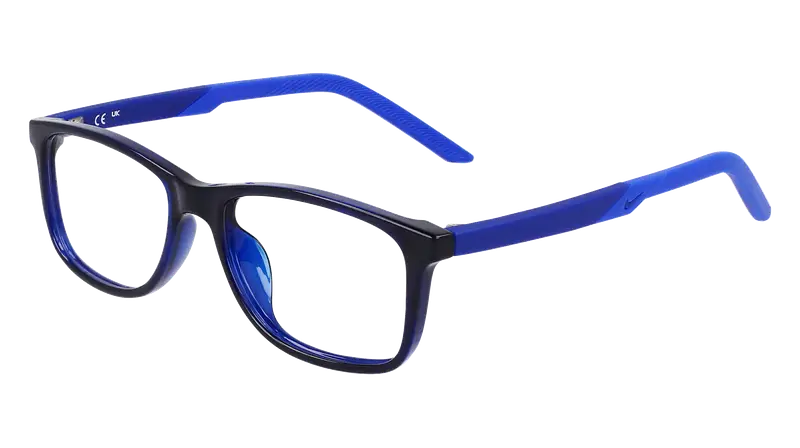 Nike Bambino NIKE 5037 410 Montature da vista Bio-iniettato Blu  Squadrata Normale Normale