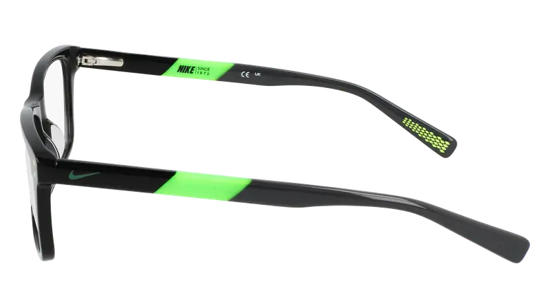 Nike Bambino NIKE 5538 001 Montature da vista Acetato Nero Squadrata Normale Fotocromatiche miniatura 3