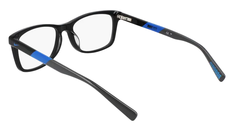 Nike Bambino NIKE 5538 013 Montature da vista Acetato Nero Squadrata Normale Fotocromatiche miniatura 2