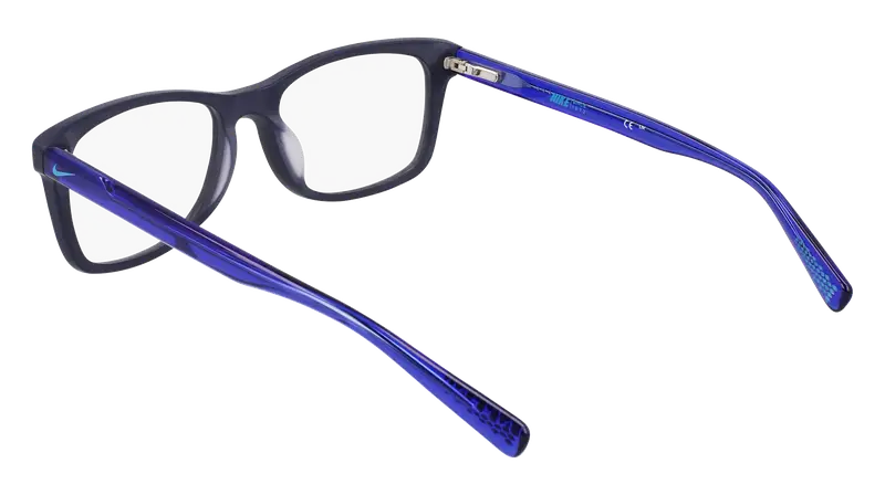 Nike Bambino NIKE 5538 403 Montature da vista Acetato Blu Squadrata Normale Fotocromatiche miniatura 2