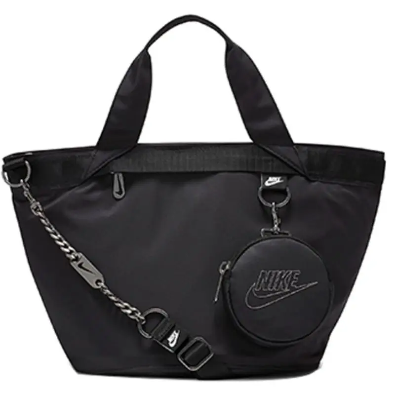 Borsa Combo a Catena in Tessuto Nike 2-in-1 Borsa Tote Borsa Shopping Borsa a Spalla Borsa a Tracolla Borsa a Mano Regolare da Donna Nera Casual CW9303-010 nero