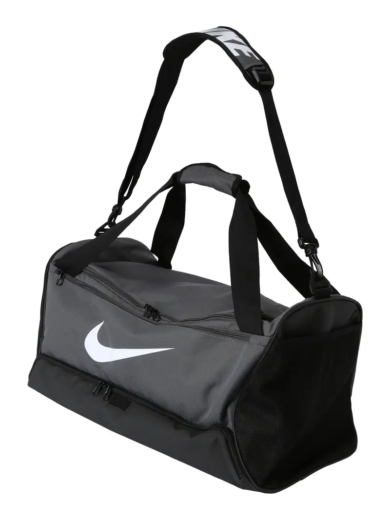 NIKE Borsa sportiva 'Brasilia 9.5'  grigio / nero / bianco