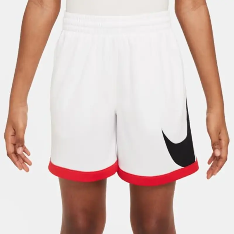 Nike Boy's Pantaloncini B Nk DF Multi+ Swoosh Short, White/Black/University Red, FV0269-100, M miniatura 2