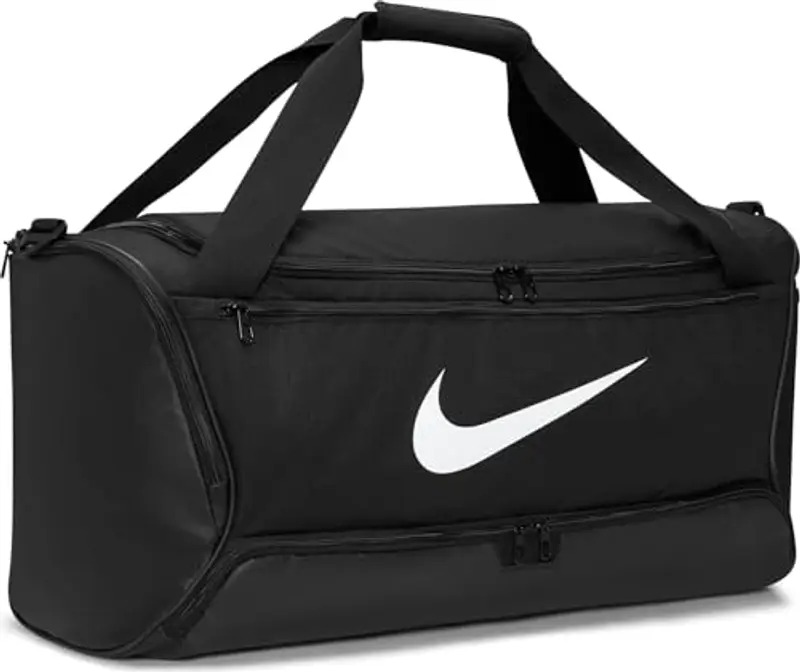 Nike Brasilia, Borse Sportive Unisex Adulto, Black/Black/White, Taglia unica miniatura 2