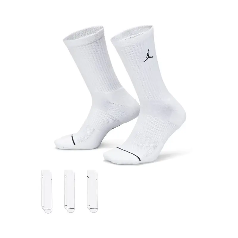 Calze Tris Pack Jordan Flight Bianco XL