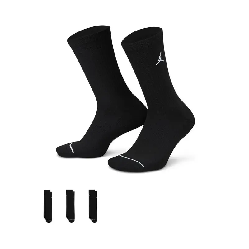 Calze Tris Pack Jordan Flight Nero XL