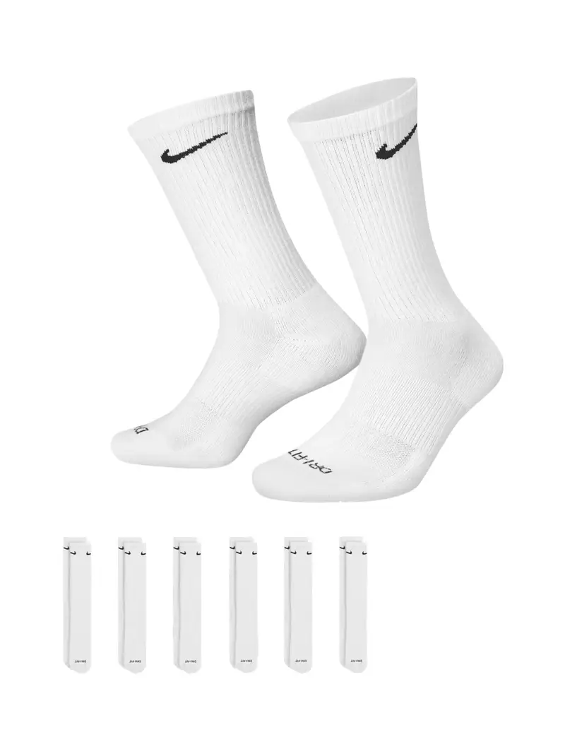 Nike Calzino sportivo Everyday Plus bianco - Confezione da 6