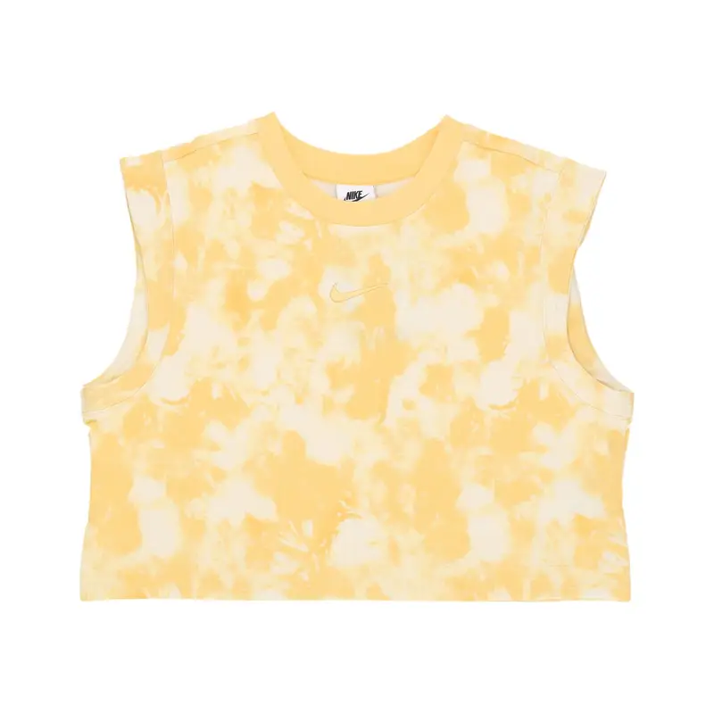 Canotta Corta Donna Sportswear Wave Dye Cropped Tee Topaz Gold/topaz Gold