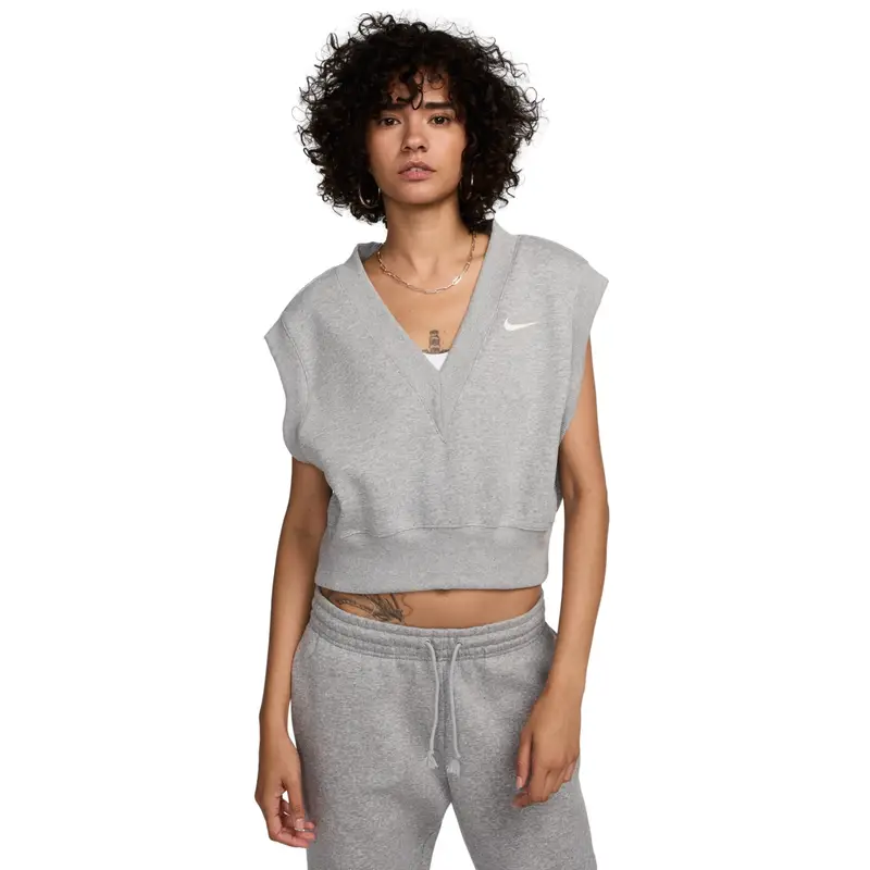 Canotta donna Nike Phoenix Fleece Gris