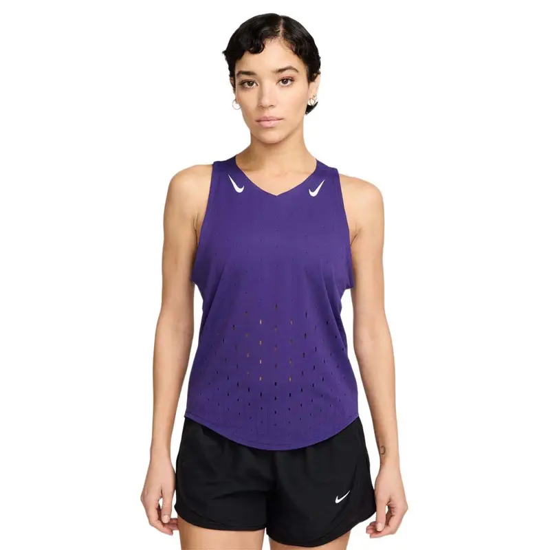 Canotta Running Aeroswift Court Purple Bianco Donna XS