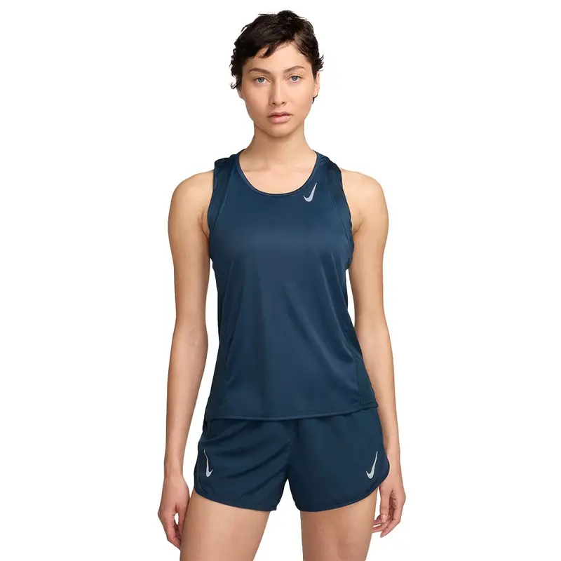 Canotta Running Dri-Fit Armory Blu Navy Argento Donna XS