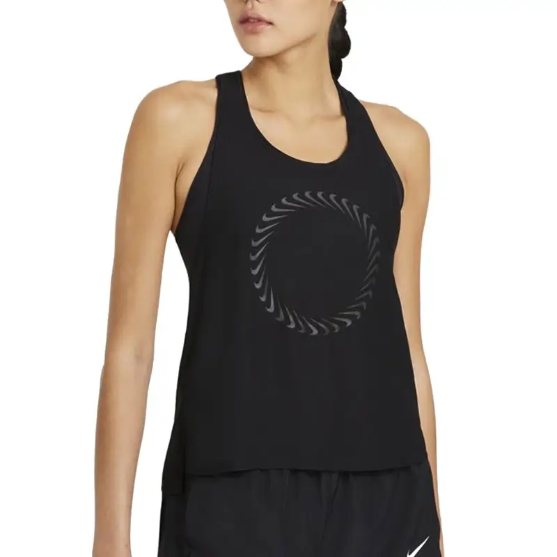 Canotta Running Miler Icon Clash Nero Bianco Donna L