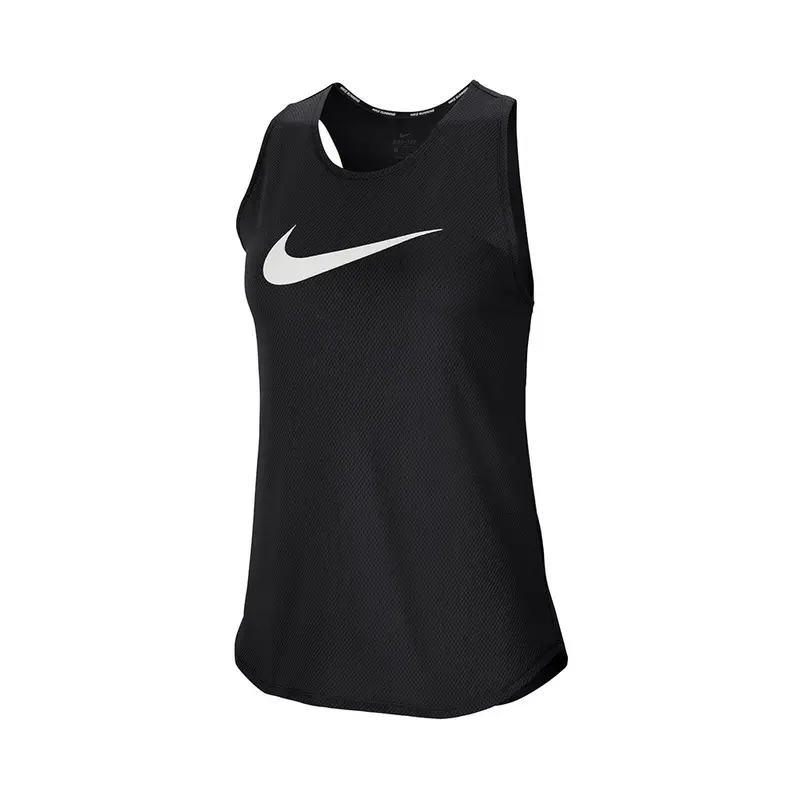 Canotta Running Swoosh Nero Argento Donna XS