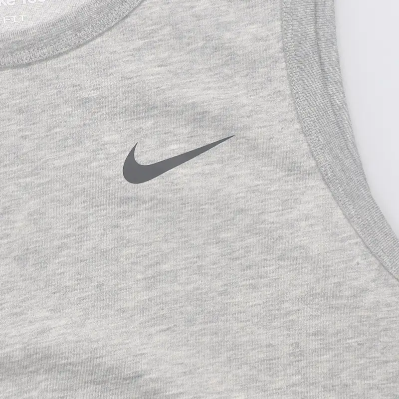 Canotta Uomo Nike Dri-FIT con Logo Stampato, Monocolore, Traspirante, Senza Maniche, Grigio AR6070-063 L miniatura 5
