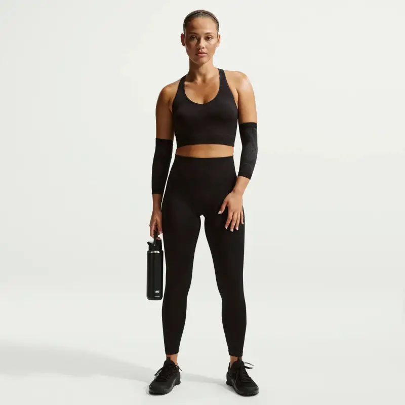 Canottiera corta senza cuciture donna Nike Pro Noir