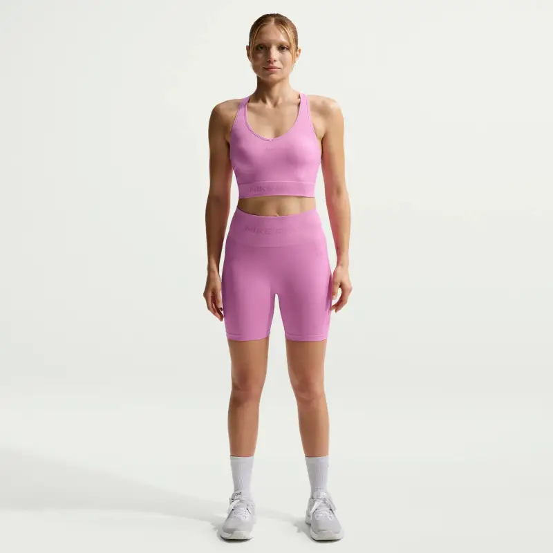 Canottiera corta senza cuciture donna Nike Pro Rose