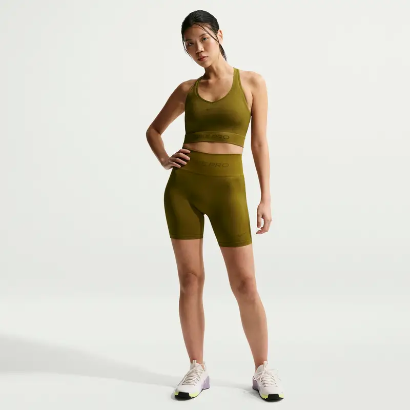 Canottiera corta senza cuciture donna Nike Pro Vert