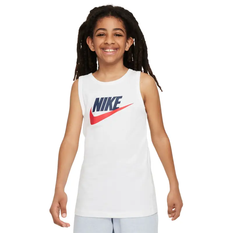 Canottiera per bambini Nike Sportswear Essential Blanc