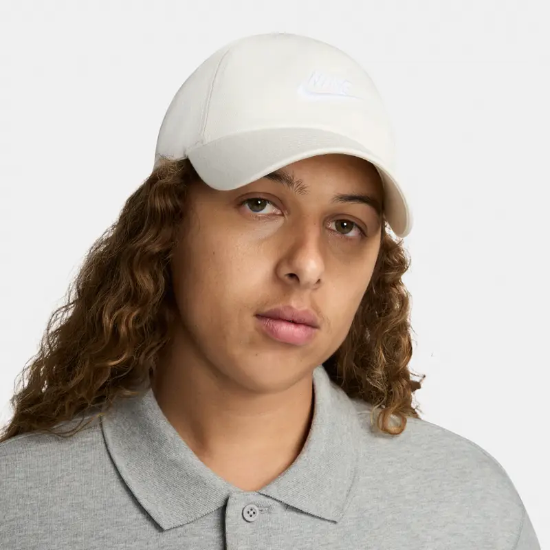 Cappellino baseball con lavaggio morbido Nike Club Futura Blanc
