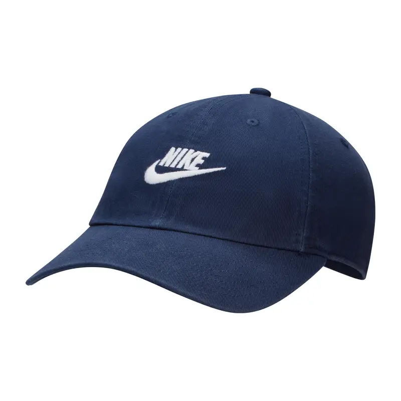 Cappellino morbido e lavato Nike Club Futura Bleu