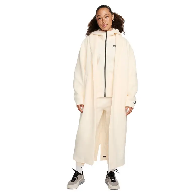 Cappotto Tech Fleece Bianco Donna M