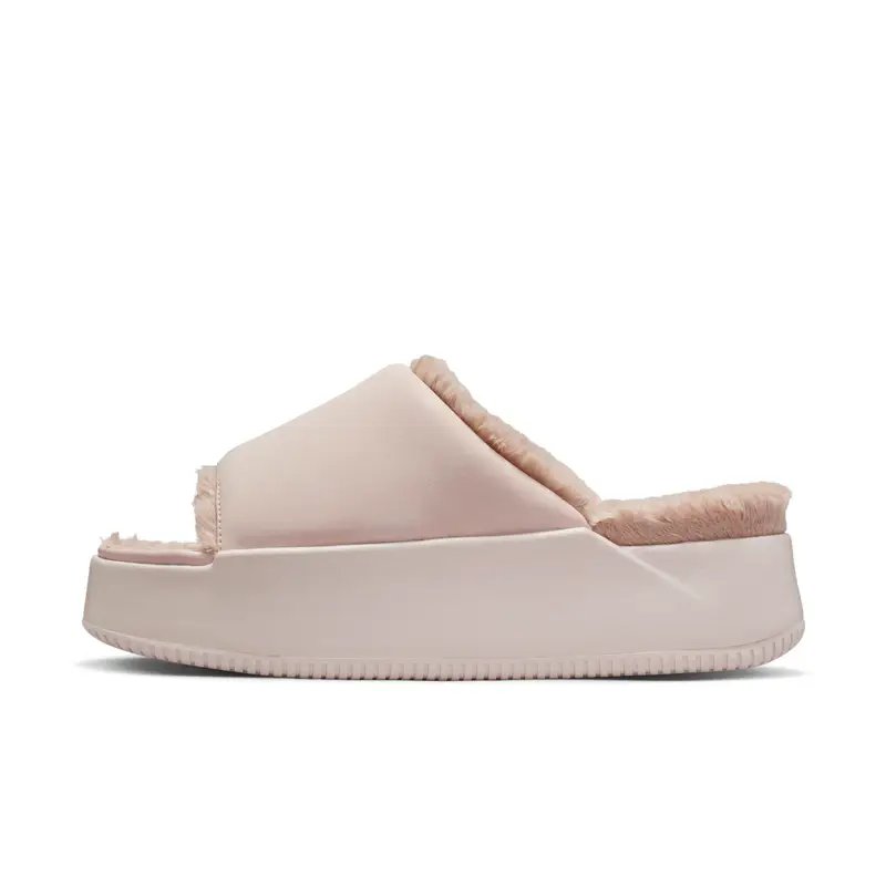 Ciabatte da donna Nike Calm Elevation Fur Rouge