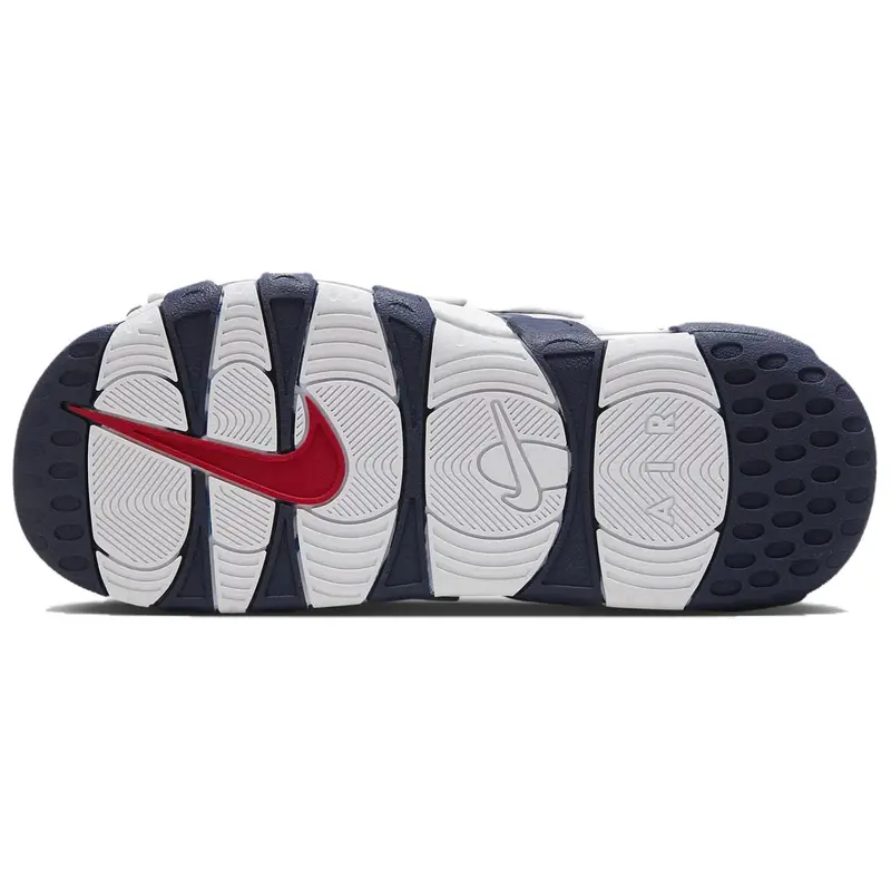 Ciabatte Nike Air More Uptempo Slide Olympic Uomo Blu Mezzanotte-Navy Bianco FQ8699-400 44 miniatura 2